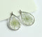 1pcs  Handmade Teardrop pressed flower pendant jewelry