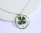 1pcs Four leaf clover pressed flower Pendant