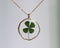 1pcs Four leaf clover pressed flower Pendant