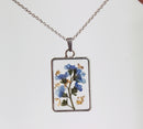 1pcs   pressed flower pendant necklace, Real dried flower jewelry wholesale