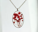 1pcs  Handmade Resin pressed flower pendant necklace