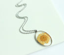 1pcs  Handmade Resin pressed flower pendant necklace