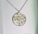 1pcs Handmade Pressed flower jewelry pendant necklace