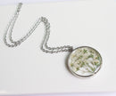 1pcs Handmade Pressed flower jewelry pendant necklace