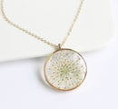 1pcs Handmade Pressed flower jewelry pendant necklace