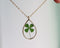 1pcs Teardrop Four leaf clover pressed flower pendant necklace