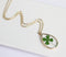 1pcs Teardrop Four leaf clover pressed flower pendant necklace