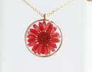 1pcs Handmade Pressed flower jewelry pendant necklace