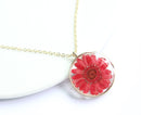 1pcs Handmade Pressed flower jewelry pendant necklace