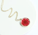 1pcs Handmade Pressed flower jewelry pendant necklace