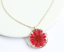 1pcs Handmade Pressed flower jewelry pendant necklace