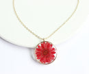 1pcs Handmade Pressed flower jewelry pendant necklace