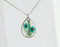 1pcs Teardrop pressed flower pendant necklace