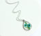 1pcs Teardrop pressed flower pendant necklace