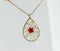 1pcs Teardrop Lace flower pressed flower pendant necklace