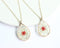 1pcs Teardrop pressed flower pendant necklace