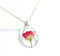 1pcs Teardrop pressed flower pendant necklace