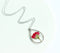 1pcs Teardrop pressed flower pendant necklace