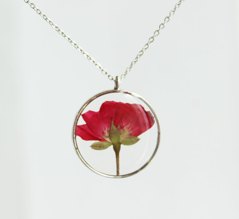 1pcs Handmade Pressed flower jewelry pendant necklace