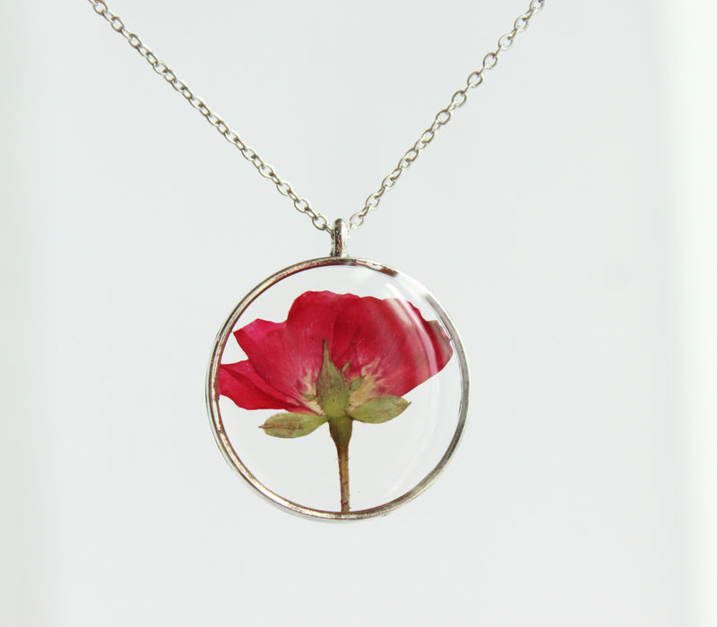 1pcs Handmade Pressed flower jewelry pendant necklace