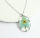 1pcs  Handmade Resin pressed flower pendant necklace