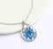 1pcs Teardrop pressed flower pendant necklace