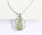 1pcs  Teardrop Resin Leaves pressed flower pendant necklace, Real dried flower jewelry