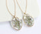 1pcs  Handmade Resin pressed flower pendant necklace