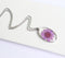 1pcs Oval Chrysanthemum purple flower pressed flower pendant necklace