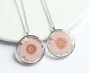 1pcs  pressed flower jewelry, pressed flower pendant necklace