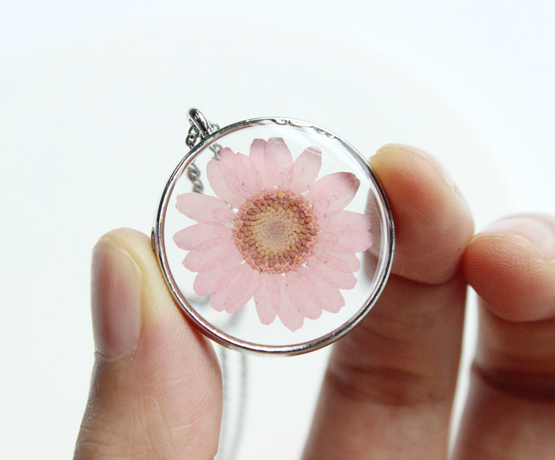 1pcs  pressed flower jewelry, pressed flower pendant necklace