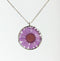 1pcs pressed flower jewelry, Real chrysanthemum pressed flower pendant necklace