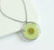 1pcs pressed flower jewelry, Real chrysanthemum pressed flower pendant necklace