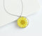 1pcs yellow chrysanthemum pressed flower pendant necklace, Real Flower Jewelry Necklace