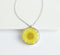 1pcs yellow chrysanthemum pressed flower pendant necklace, Real Flower Jewelry Necklace