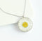 1pcs White chrysanthemum pressed flower pendant necklace, Real Flower Jewelry