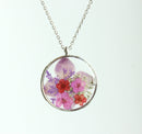 1pcs Floral pressed flower pendant necklace, Real Flower Jewelry