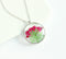 1pcs Rose flower pressed flower pendant necklace, Real Flower Jewelry