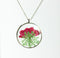 1pcs Rose flower pressed flower pendant necklace, Real Flower Jewelry