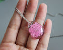 2pcs Teardrop Handmade resin flower Pendant Charm, flower pendant pendant necklace