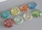 2pcs Handmade Resin 25mm Resin Cabochons,real Pressed flower necklace Pendant jewelry