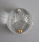 2pcs Handmade Dandelion Resin 25mm Pressed flower necklace Pendant jewelry