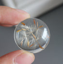 2pcs 25mm Handmade Resin real Dandelion Pressed flower Pendant jewelry necklace