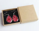 1pcs Teardrop pressed flower pendant jewelry necklace Earrings