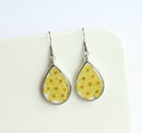 1pcs Teardrop pressed flower pendant jewelry necklace Earrings