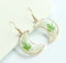 1pcs Crescent moon Pressed Flower Pendant necklace Earrings,