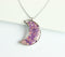 1pcs Crescent moon Pressed Flower Pendant necklace Earrings