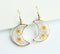 1pcs Crescent moon Pressed Flower Pendant necklace Earrings