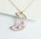 1pcs Crescent moon Pressed Flower Pendant necklace Earrings