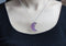 1pcs Crescent moon Pressed Flower Pendant necklace Earrings